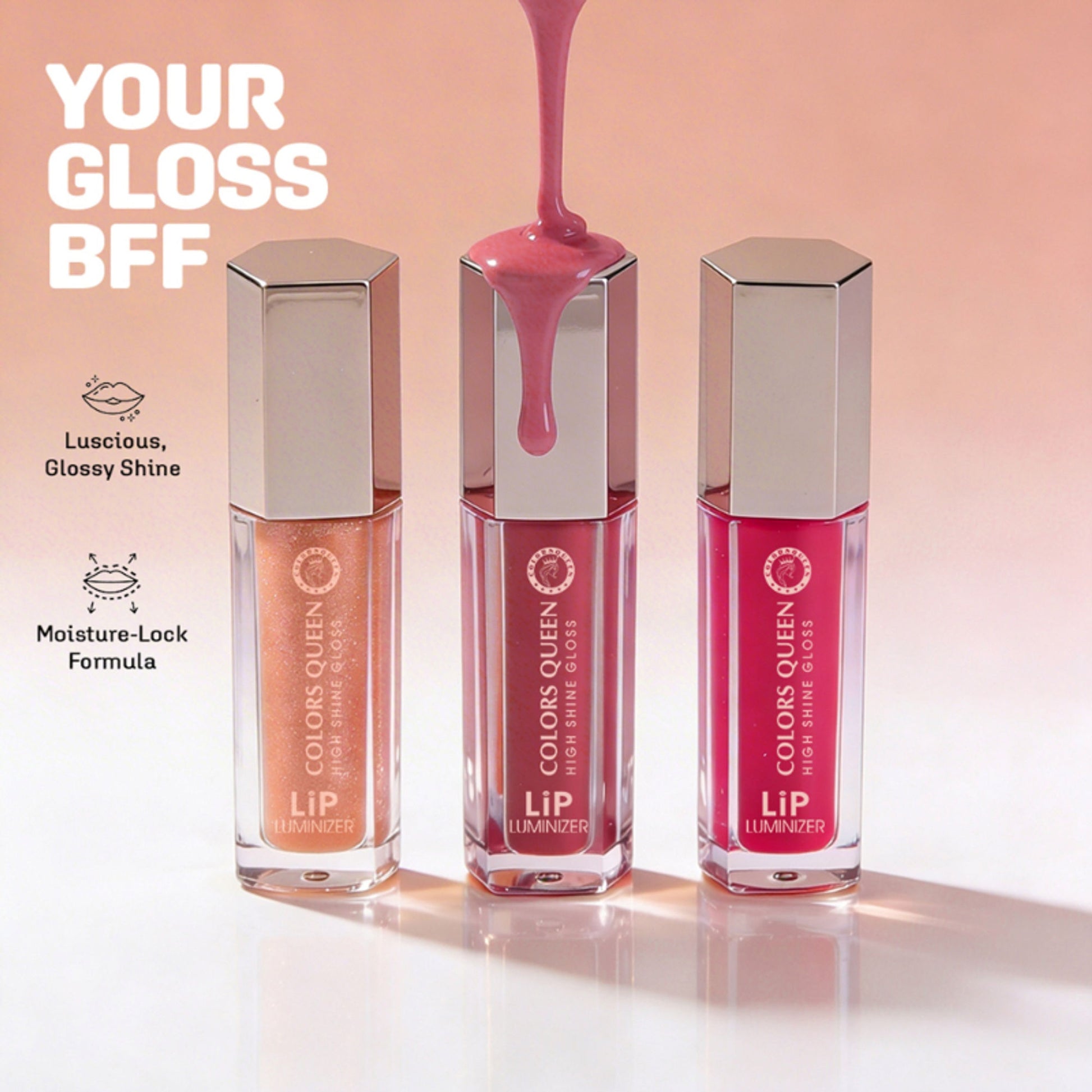 Colors Queen Lip Luminizer High Shine Lip Gloss Enriched with Shea Butter - Dreamy
