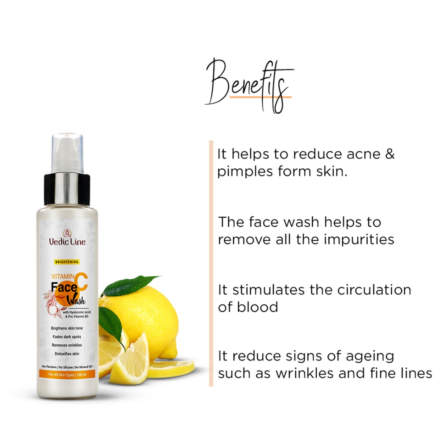 Vedic Line Brightening Vitamin C Face Wash