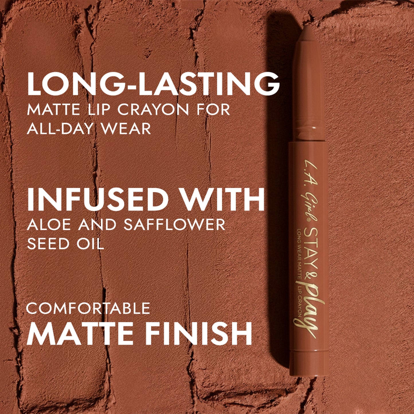 L.A. Girl Stay & Play Matte Lip Crayon - Stay With Me