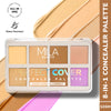 Mila Beauté Perfect Cover Concealer Palette, 8 In 1 Conceal, Correct & Contour - Light