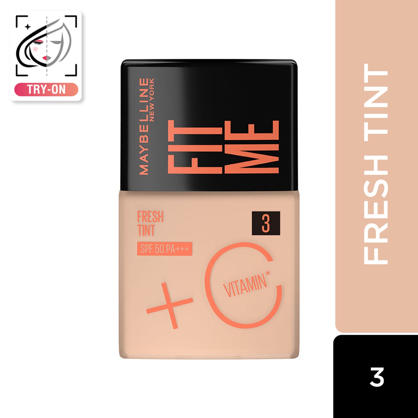 Maybelline New York Fit Me Fresh Tint, Lightweight, SPF 50 PA+++ & Vitamin C - Shade 09 - Shade 03