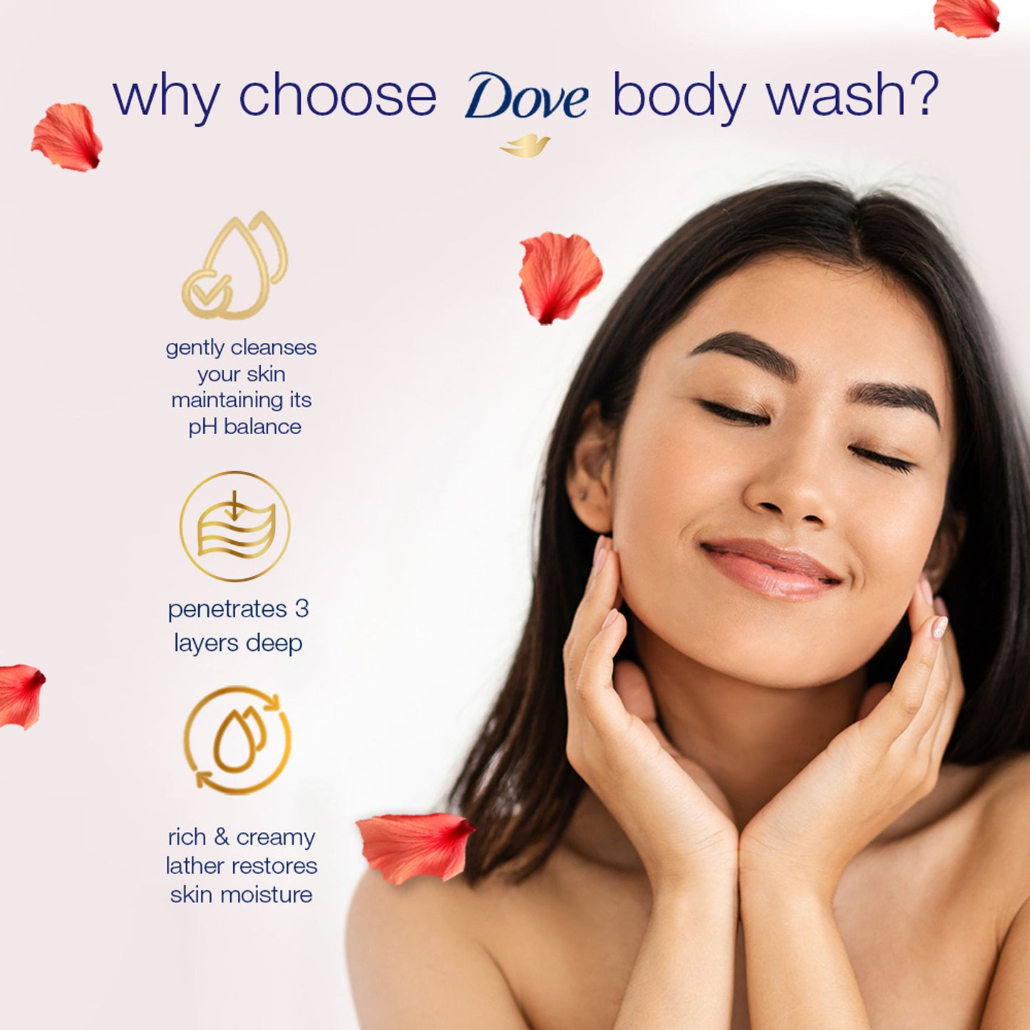 Dove Body Wash - Relaxing Care Almond Cream & Hibiscus Nourishing