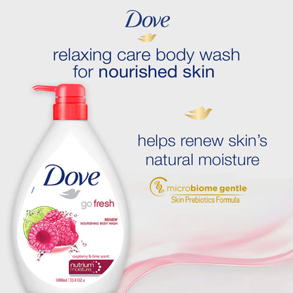 Dove Body Wash - Renew Raspberry & Lime Scent Nourishing