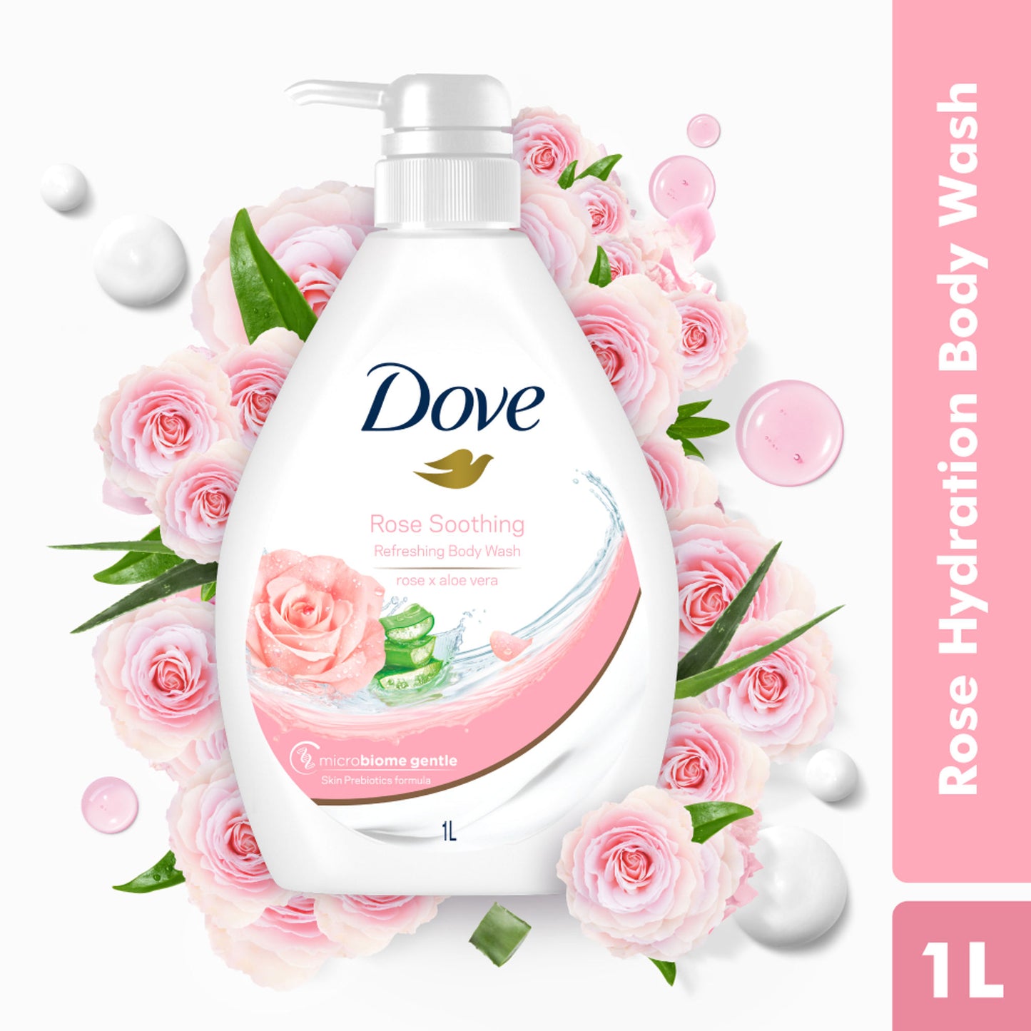 Dove Body Wash- Soothing Rose & Aloe Vera Body