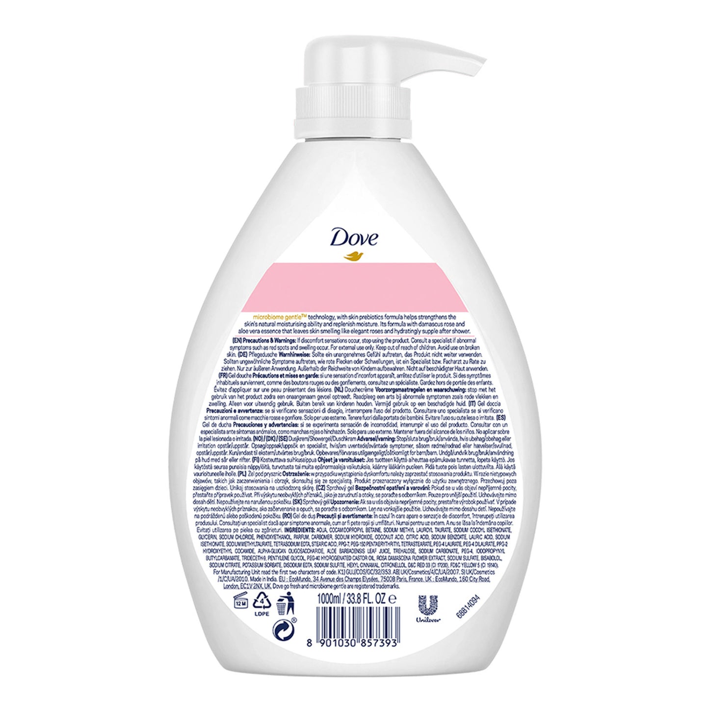 Dove Body Wash- Soothing Rose & Aloe Vera Body