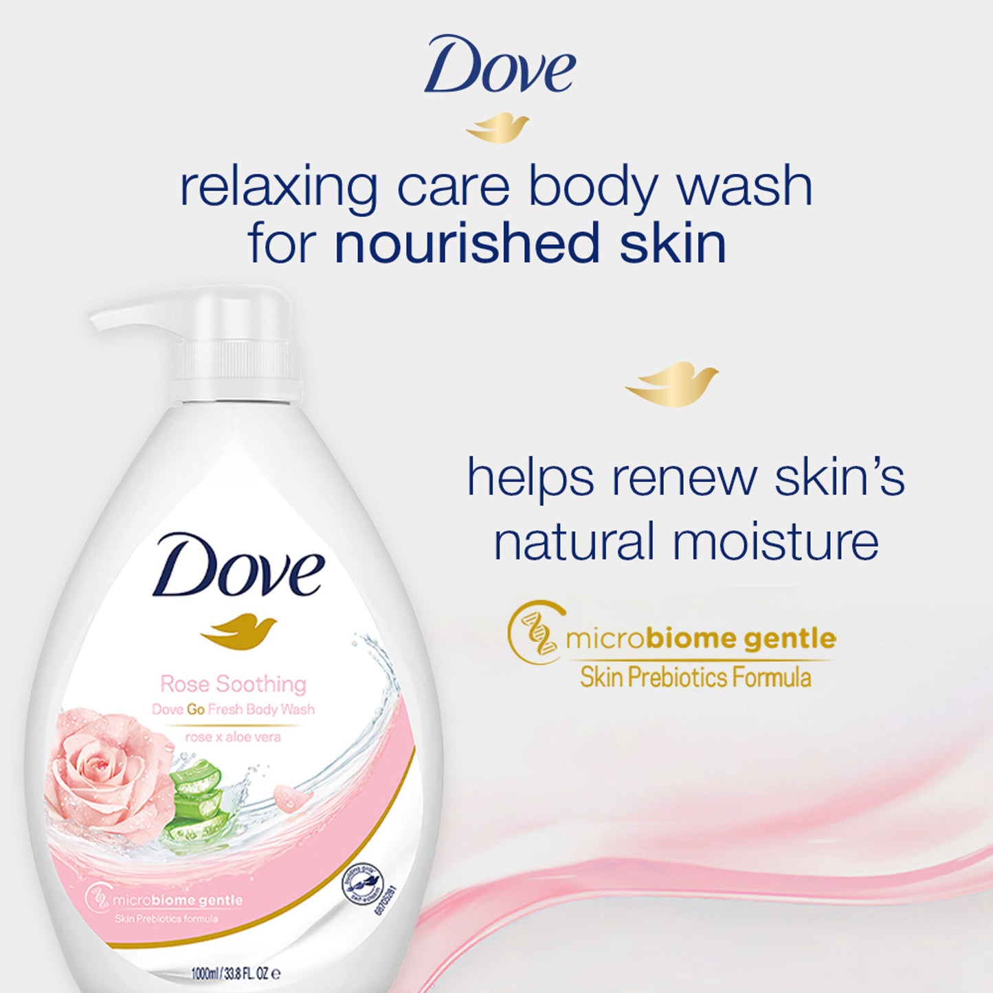 Dove Body Wash- Soothing Rose & Aloe Vera Body