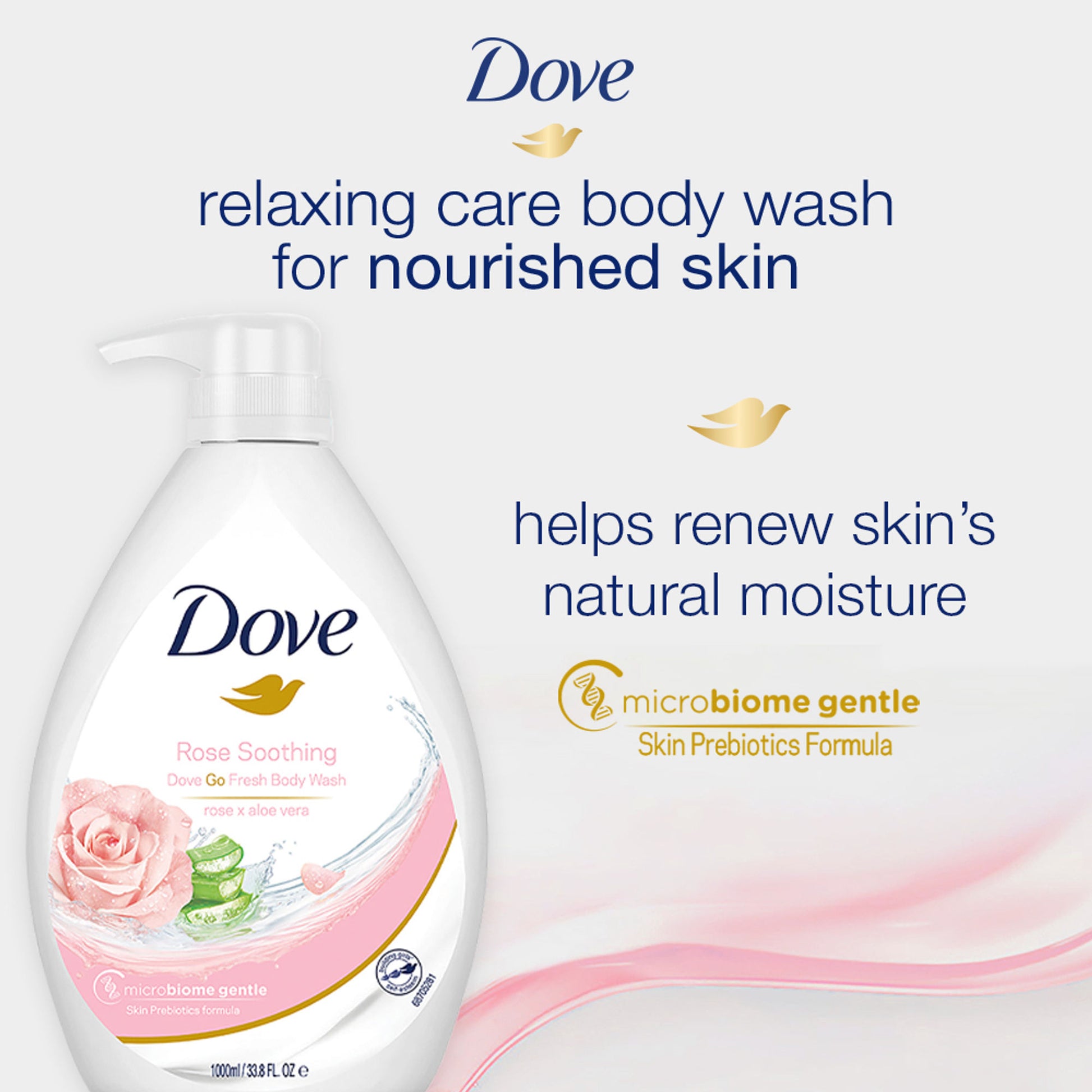Dove Body Wash- Soothing Rose & Aloe Vera Body