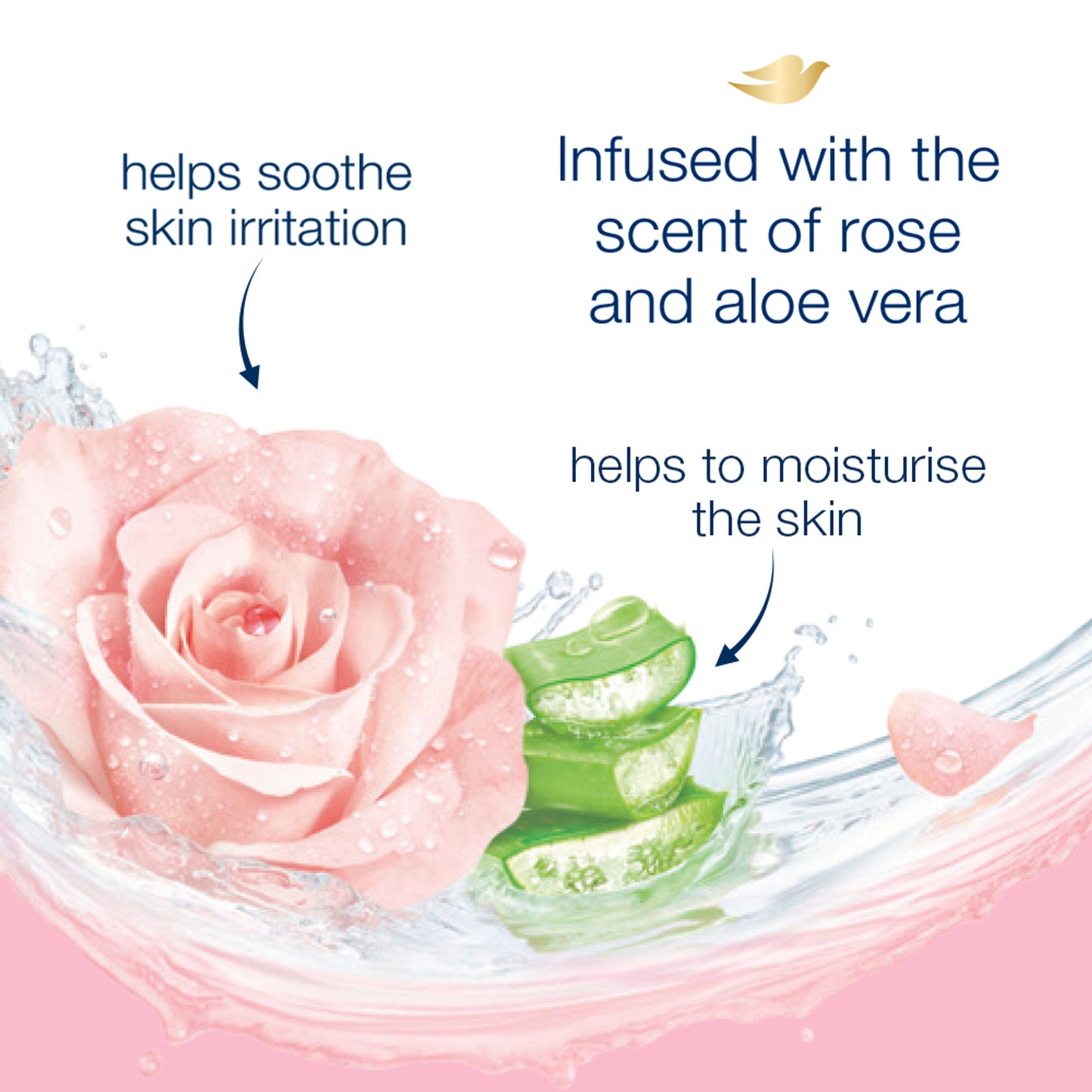 Dove Body Wash- Soothing Rose & Aloe Vera Body