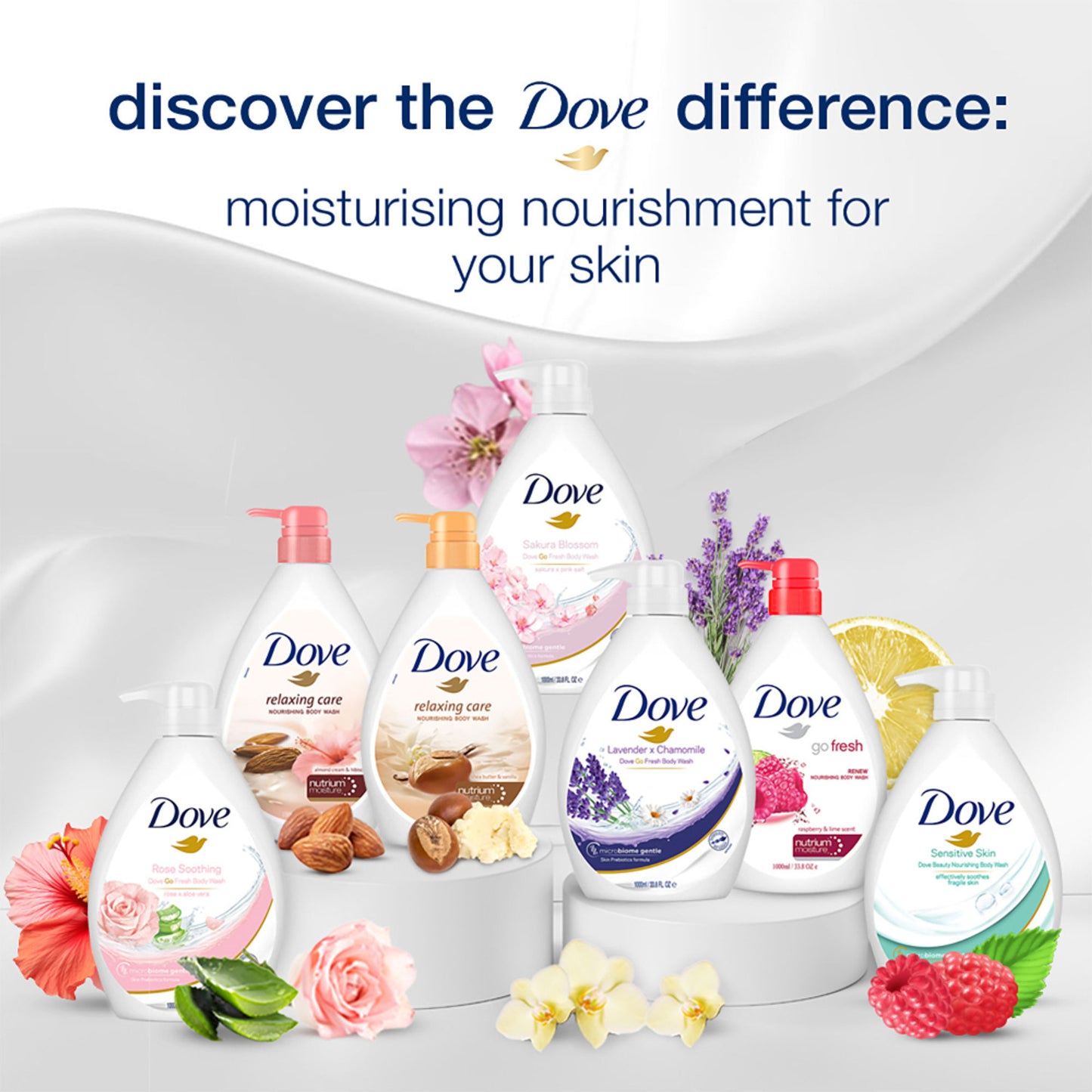 Dove Body Wash - Sakura Blossom Go Fresh