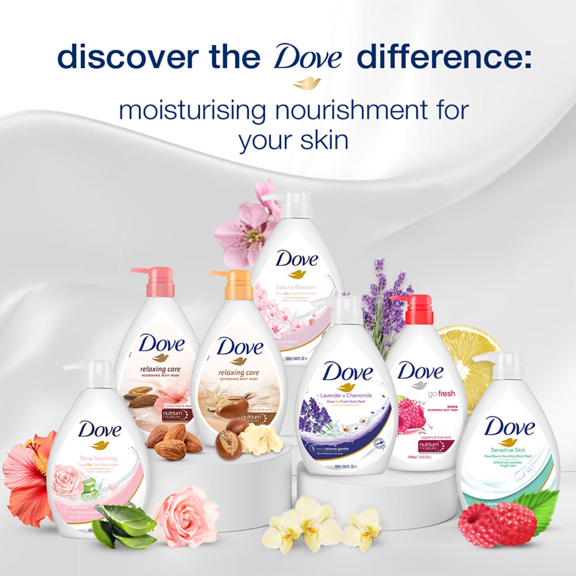 Dove Body Wash - Sakura Blossom Go Fresh