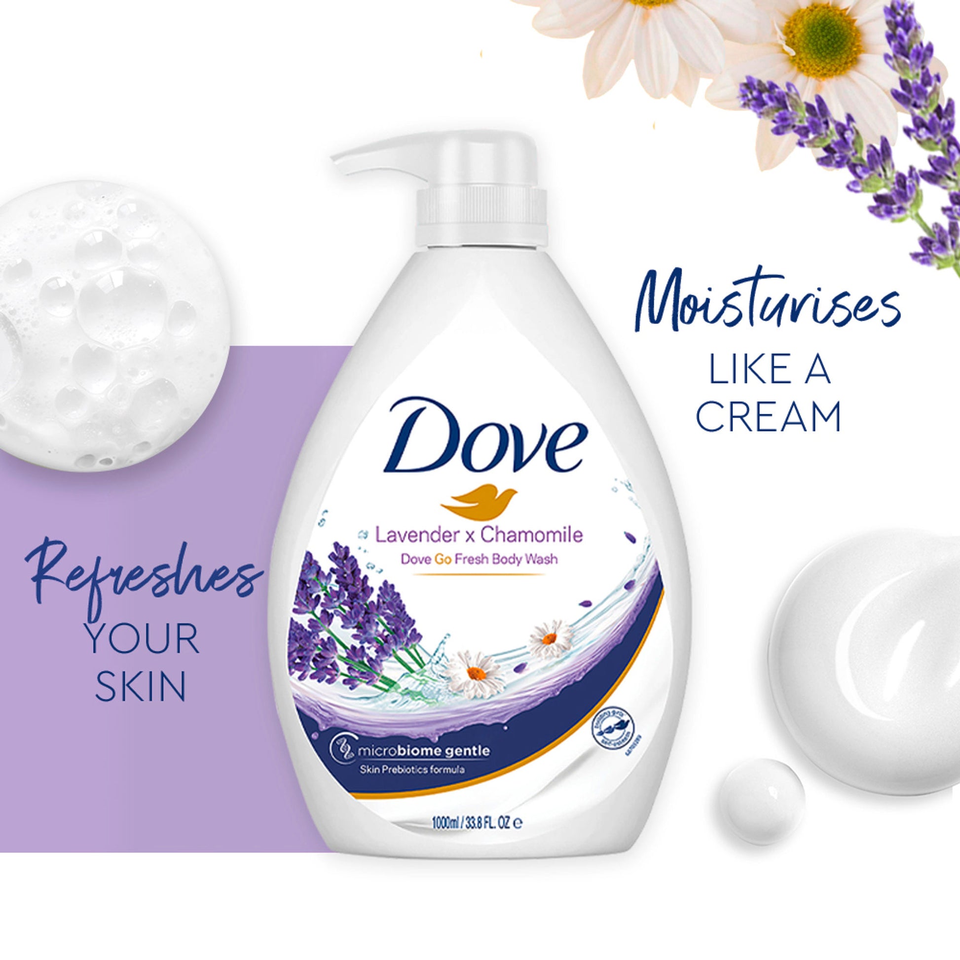 Dove Body Wash - Lavender & Chamomile Go Fresh