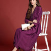 Indyancart IE Embroidered Panelled Sequinned Kurta with Trousers