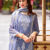 Dhiyona IE Floral Embroidered Round Neck Thread Work Straight Kurta With Trousers & Dupatta