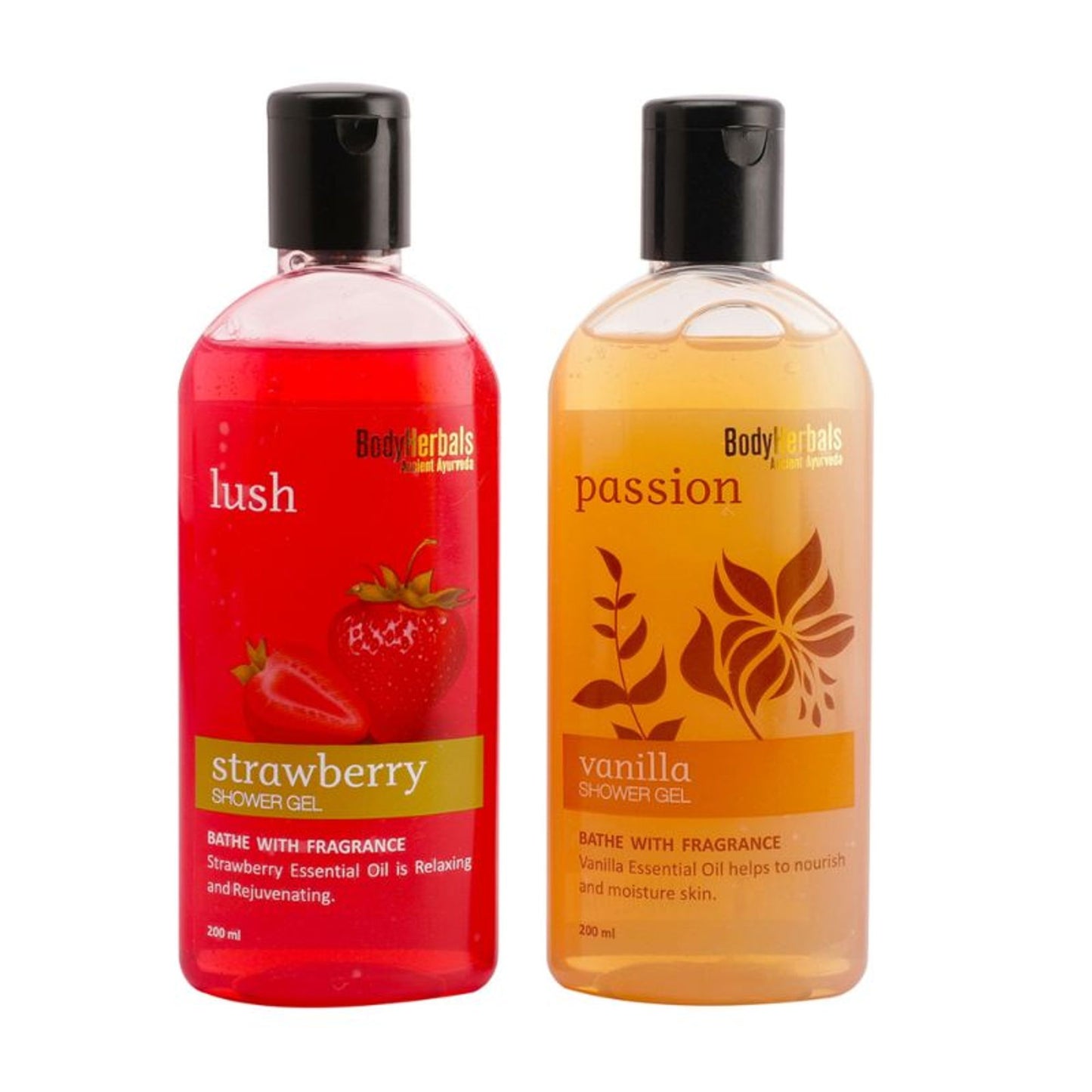 Bodyherbals Strawberry And Vanilla Aromatic Body Wash Combo