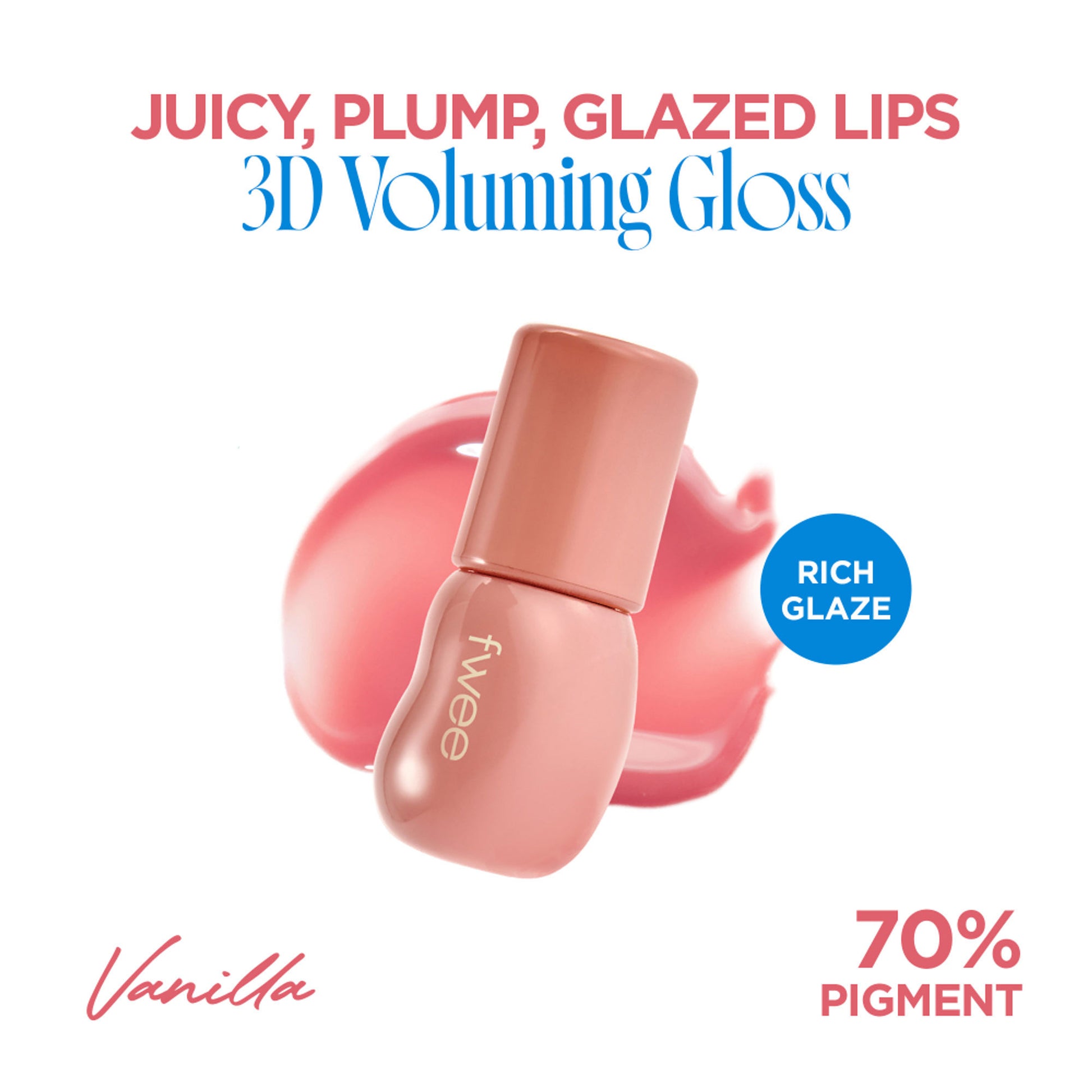fwee 3D Voluming Gloss 30% Pigment - Vanilla 70