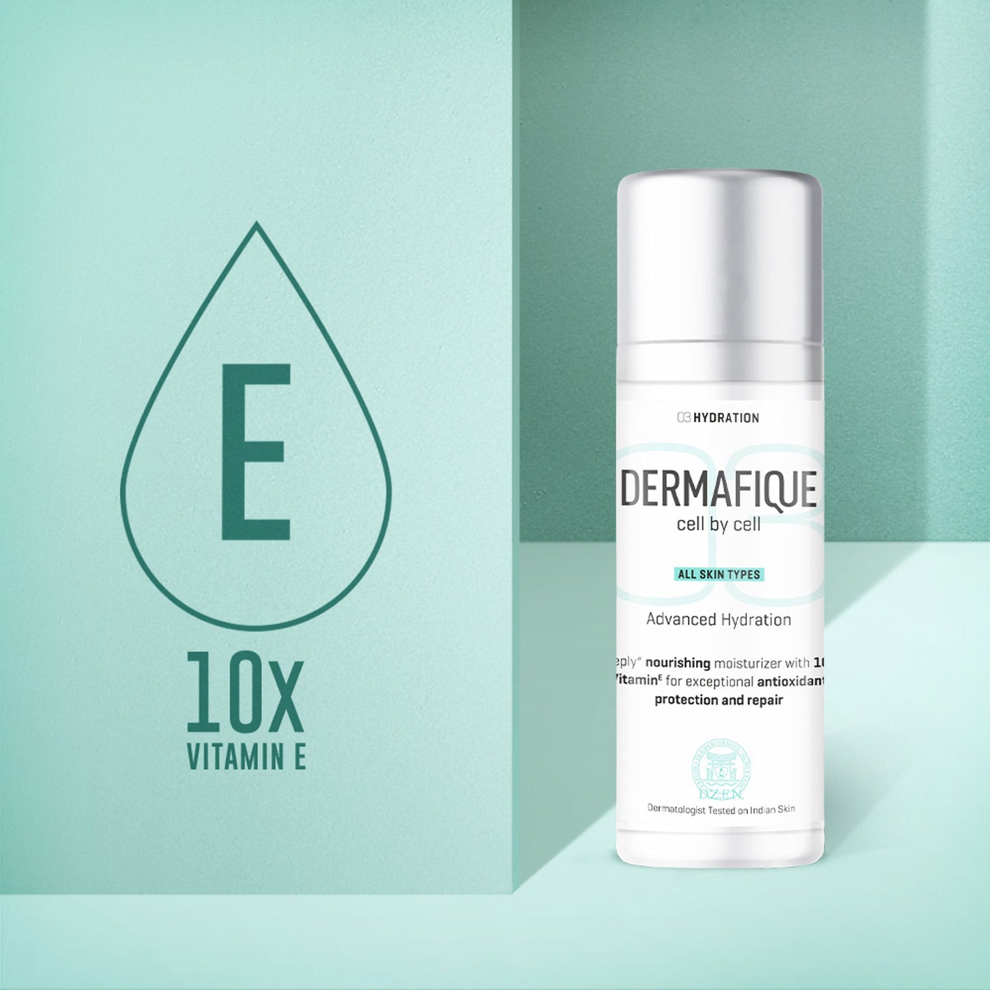 Dermafique Advanced Hydration Day Cream - Deep Hydration, 10x Vitamin E & Antioxidants