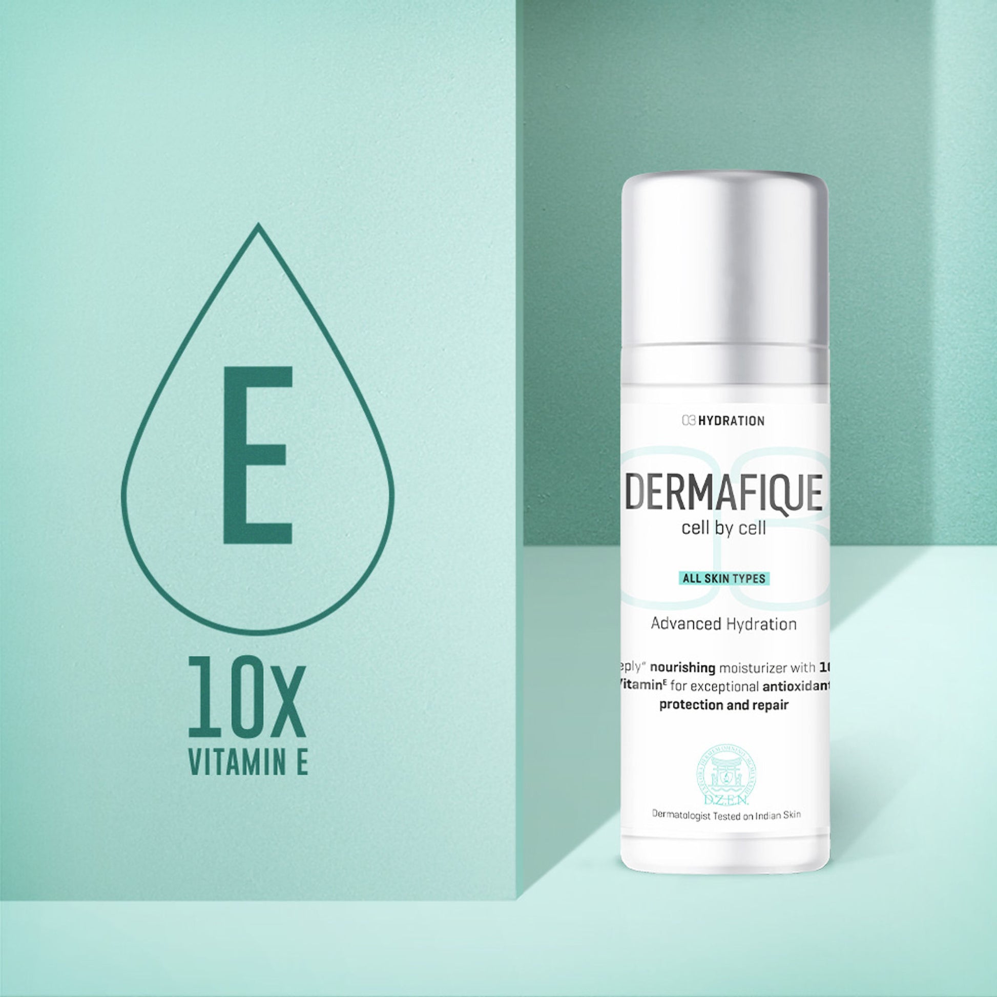 Dermafique Advanced Hydration Day Cream - Deep Hydration, 10x Vitamin E & Antioxidants