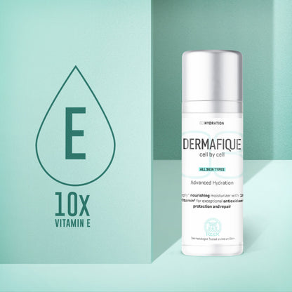 Dermafique Advanced Hydration Day Cream - Deep Hydration, 10x Vitamin E & Antioxidants