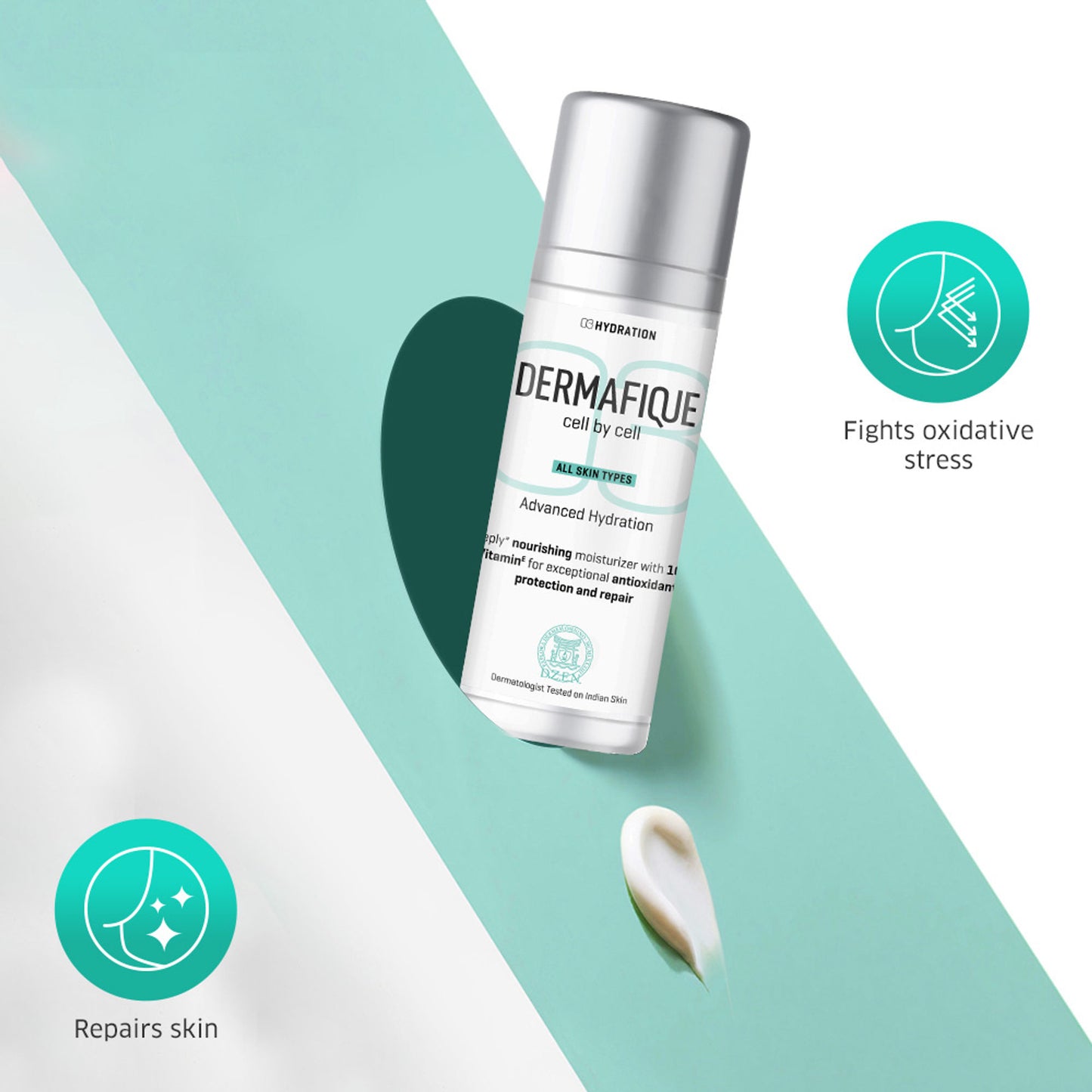 Dermafique Advanced Hydration Day Cream - Deep Hydration, 10x Vitamin E & Antioxidants