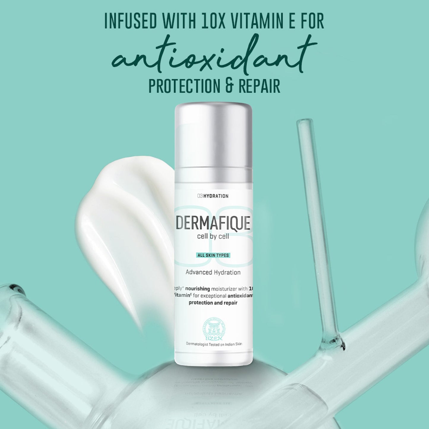 Dermafique Advanced Hydration Day Cream - Deep Hydration, 10x Vitamin E & Antioxidants