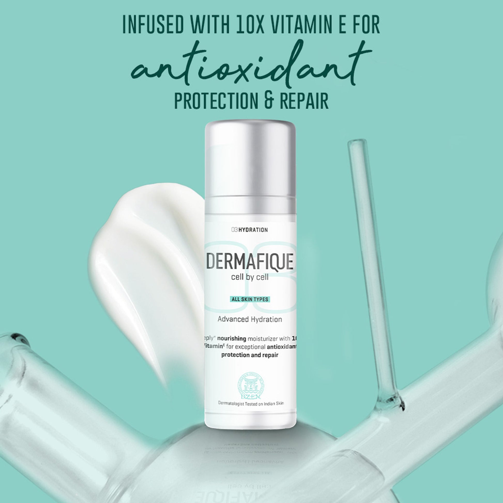 Dermafique Advanced Hydration Day Cream - Deep Hydration, 10x Vitamin E & Antioxidants