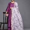 Dhiyona VA Women'sRound Neck Straight Kurta With Trousers & Dupatta