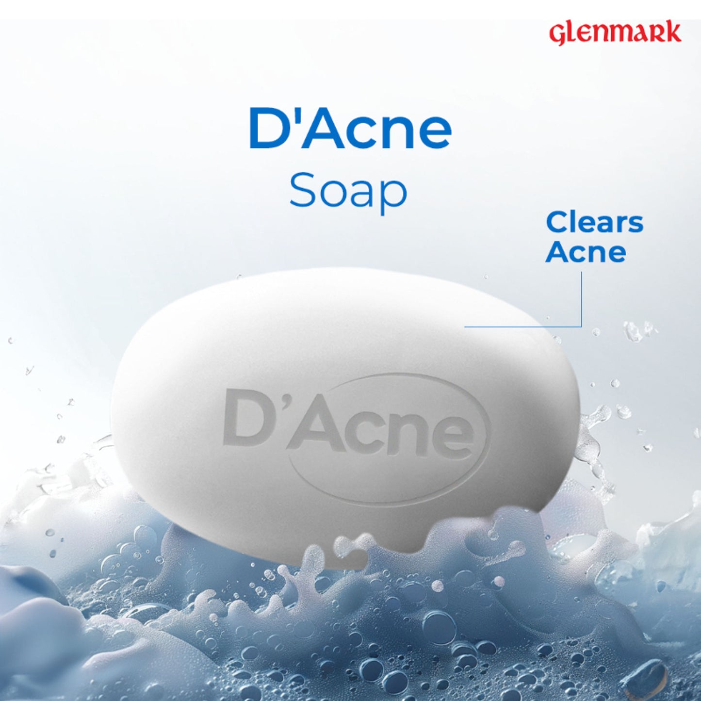 D'Acne Body & Face Soap for Acne-Prone and Oily Skin, Visible Acne Reduction in 10 Days
