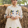 Dhiyona IE Floral Printed Shirt Collar Pure Cotton Tunic With Trouser