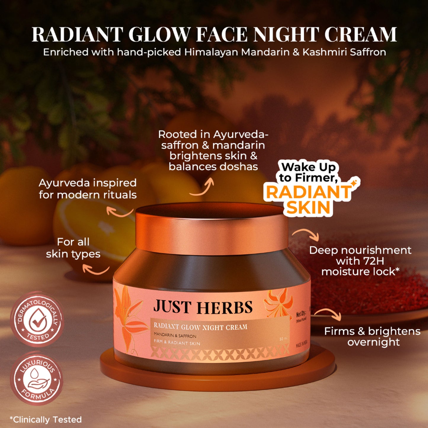 Just Herbs Radiant Glow Night Cream