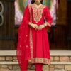 Dhiyona IE Women Embroidered Regular Thread Work Kurta with Trousers & Dupatta