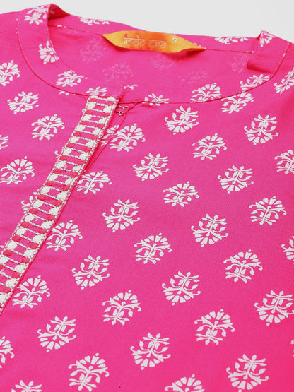 Indyancart IE Women Ethnic Motifs Printed Kurta