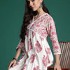 Dhiyona IE Women Floral Printed Empire Pure Cotton Kurta with Trousers