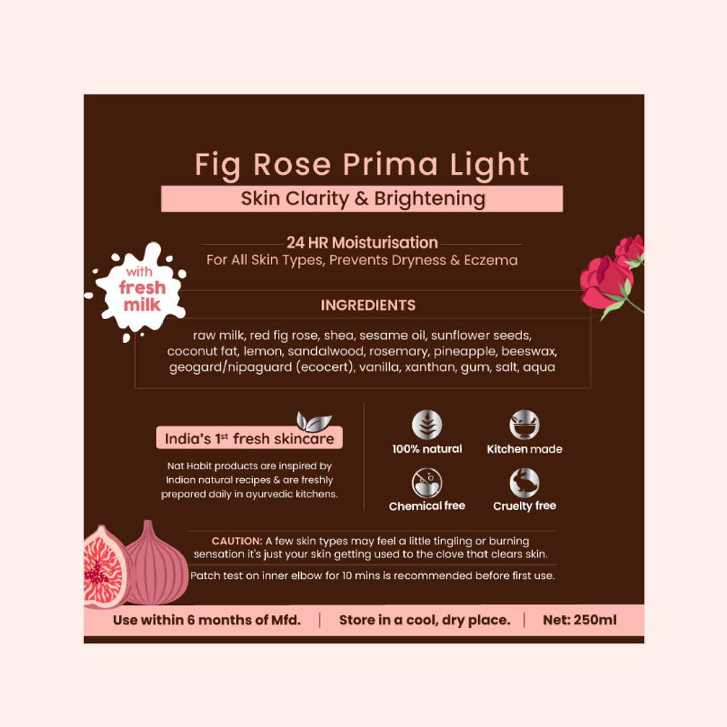 Nat Habit Fig Rose Prima Light Fresh Malai Lotion