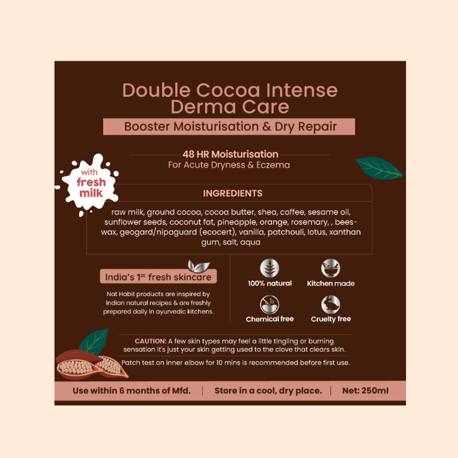Nat Habit Double Cocoa Intense Dermacare Fresh Malai Lotion