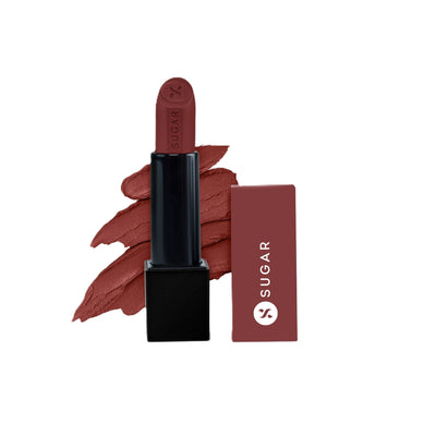 SUGAR Glide Peptide Serum Lipstick HA + Vit E Velvet Matte - 10 Miami Mocha