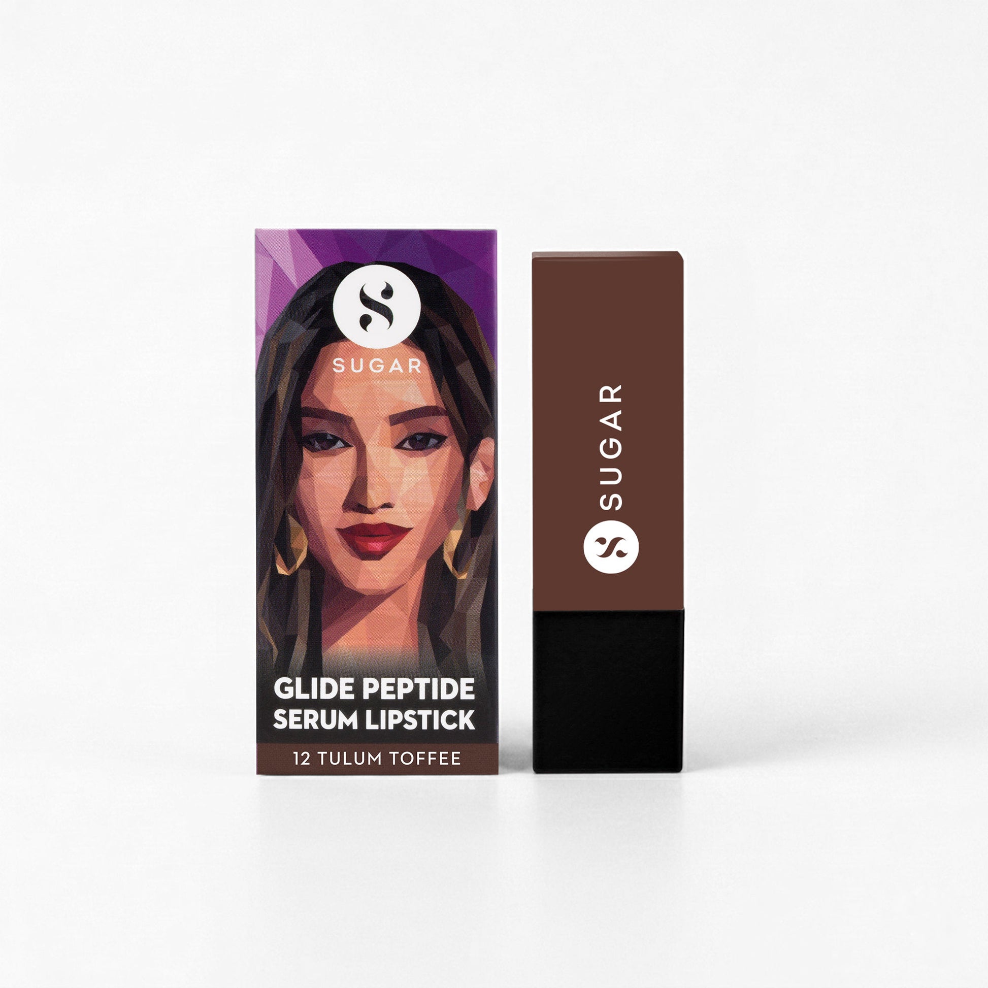SUGAR Glide Peptide Serum Lipstick HA + Vit E Velvet Matte - 12 Tulum Toffee