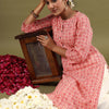 Dhiyona IE Geometric Printed Mirror Work Straight Kurta