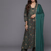 Dhiyona VA Women's Ethnic Motifs Printed Gotta Patti Kurta with Trousers & With Dupatta