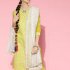 Dhiyona IE Women Olive Green Embroidered Regular Sequinned Chanderi Cotton Kurta with Trousers & With Dupatta
