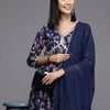 Dhiyona VA Women'sFloral Printed Pleated Gotta Patti Silk Georgette Kurta with Trousers & Dupatta