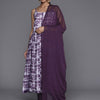 Dhiyona VA Women'sPrinted Chanderi Silk Kurta with Trousers & Dupatta
