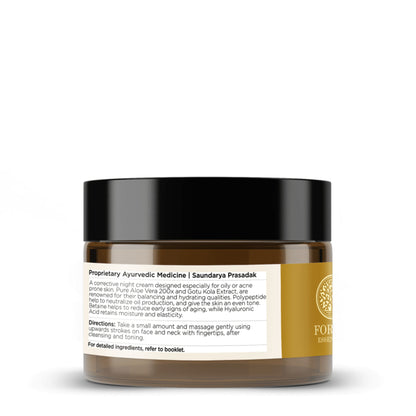 Forest Essentials Gotu Kola Balancing Night Cream For Oily & Acne Prone Skin