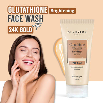 Glamveda Glutathione Brightening 24 K Gold Face Wash