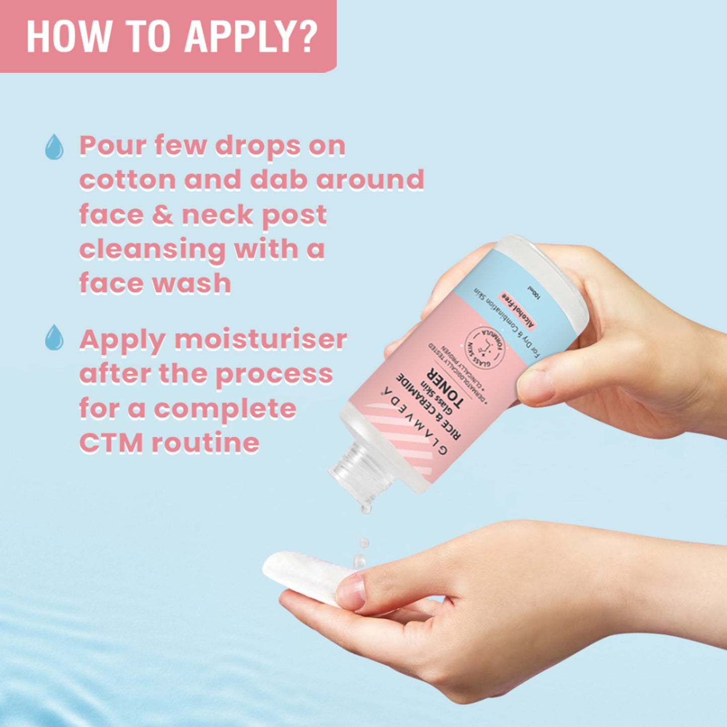 Glamveda Korean Glass Skin Rice & Ceramide Water Toner