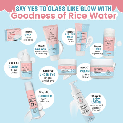 Glamveda Korean Glass Skin Rice & Ceramide Water Toner