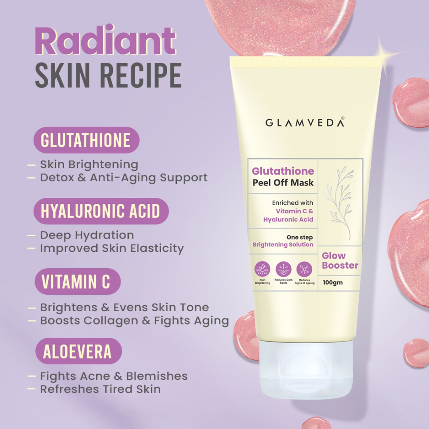 Glamveda Glutathione Peel Off Mask