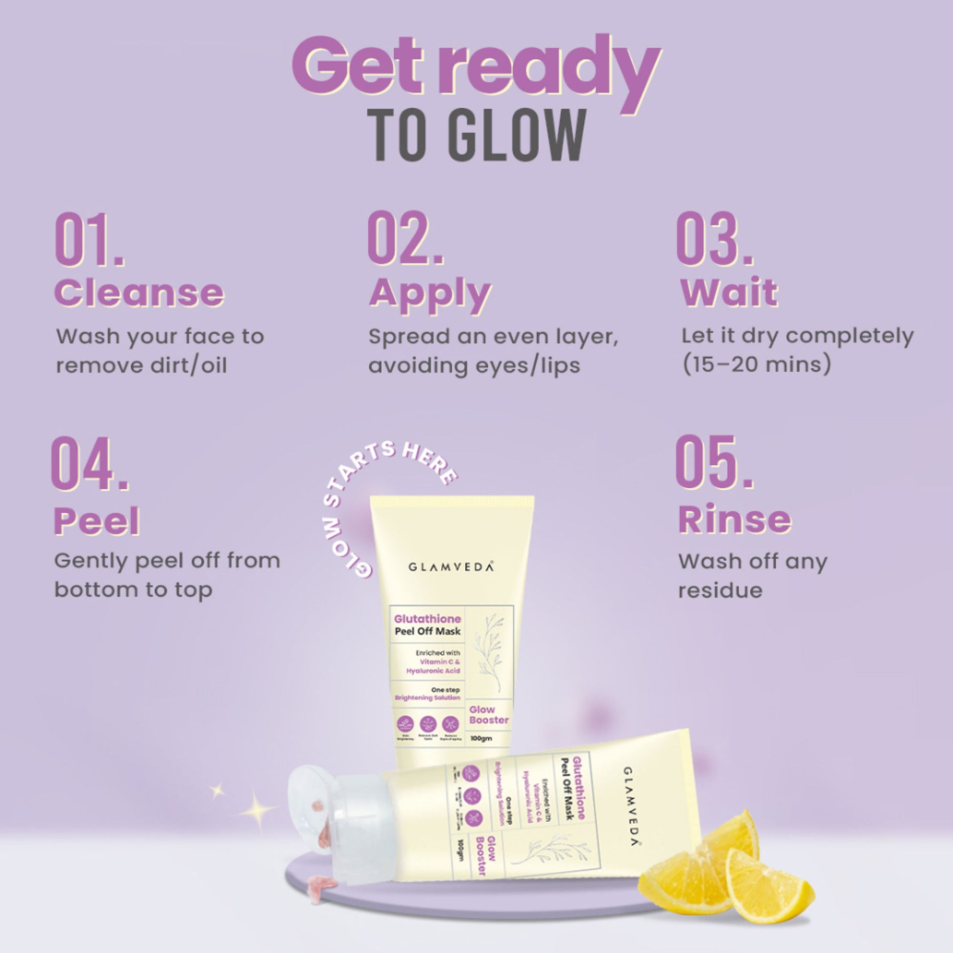 Glamveda Glutathione Peel Off Mask
