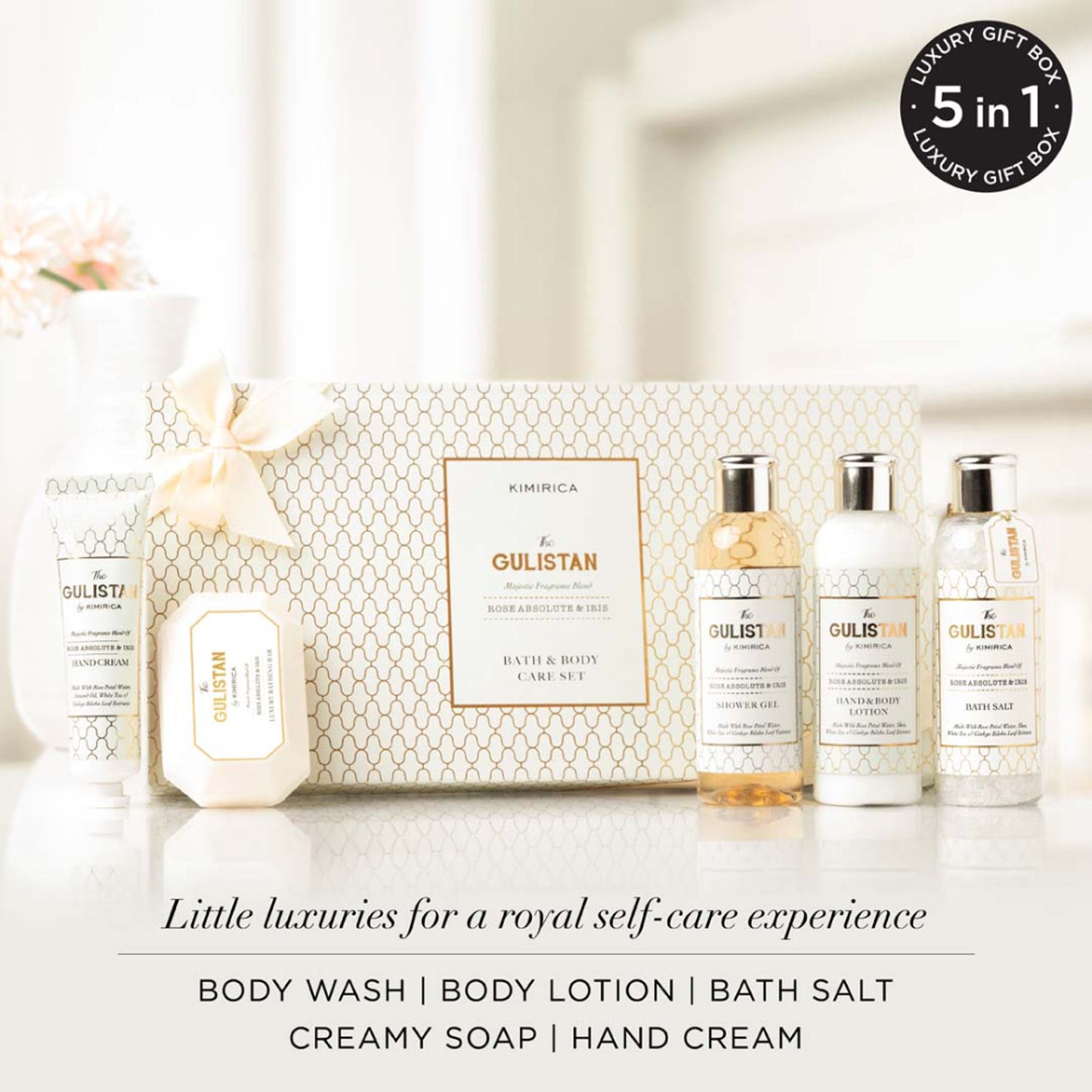 Kimirica The Gulistan Indulgence Luxury Bath & Body Care Gift Set Box for Birthday & Anniversary