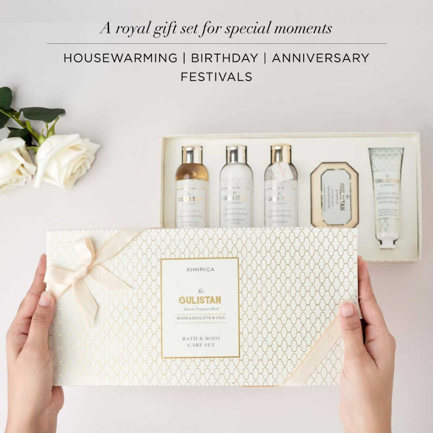 Kimirica The Gulistan Indulgence Luxury Bath & Body Care Gift Set Box for Birthday & Anniversary