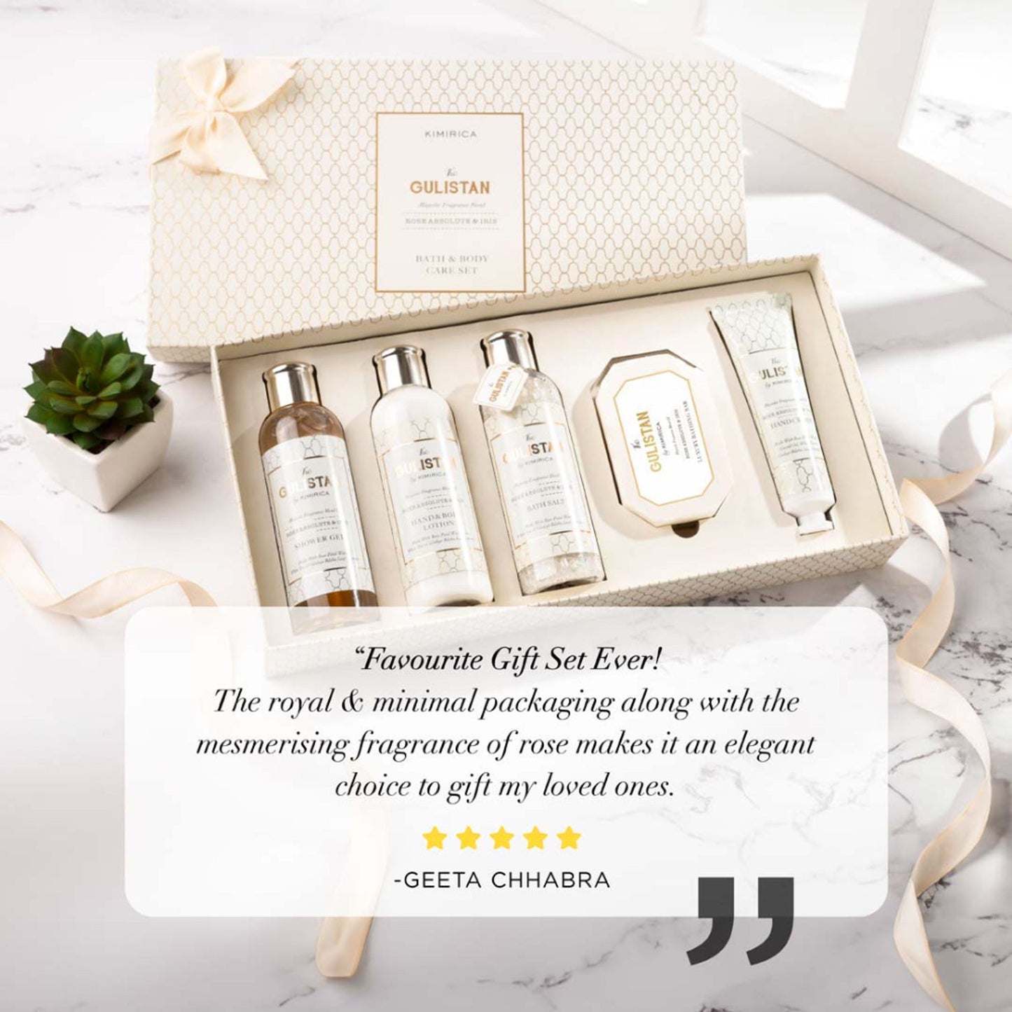 Kimirica The Gulistan Indulgence Luxury Bath & Body Care Gift Set Box for Birthday & Anniversary